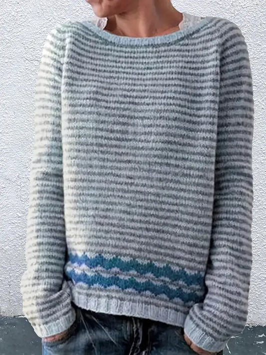 Isabelle™ | Elegant stribet sweater til hverdagskomfort