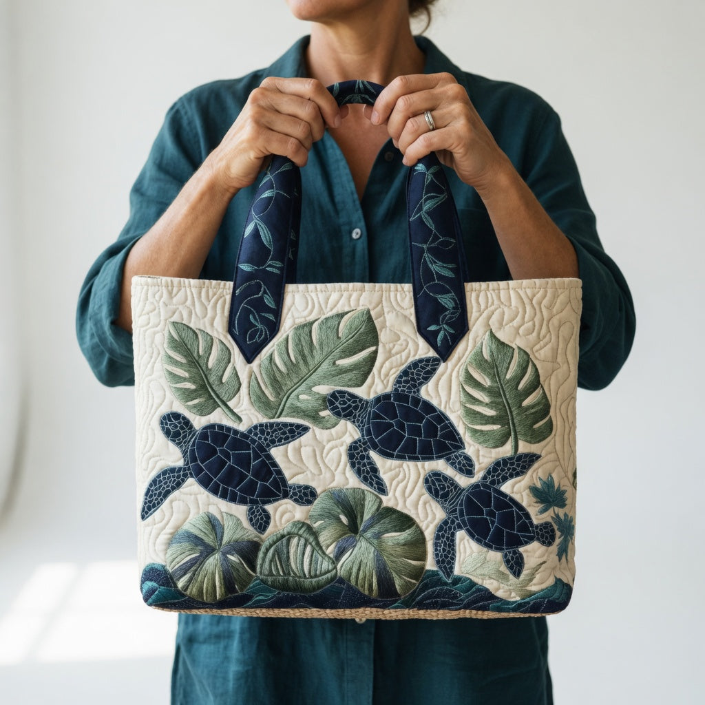 Håndlavet Tote Bag – Havskildpaddens Ynde