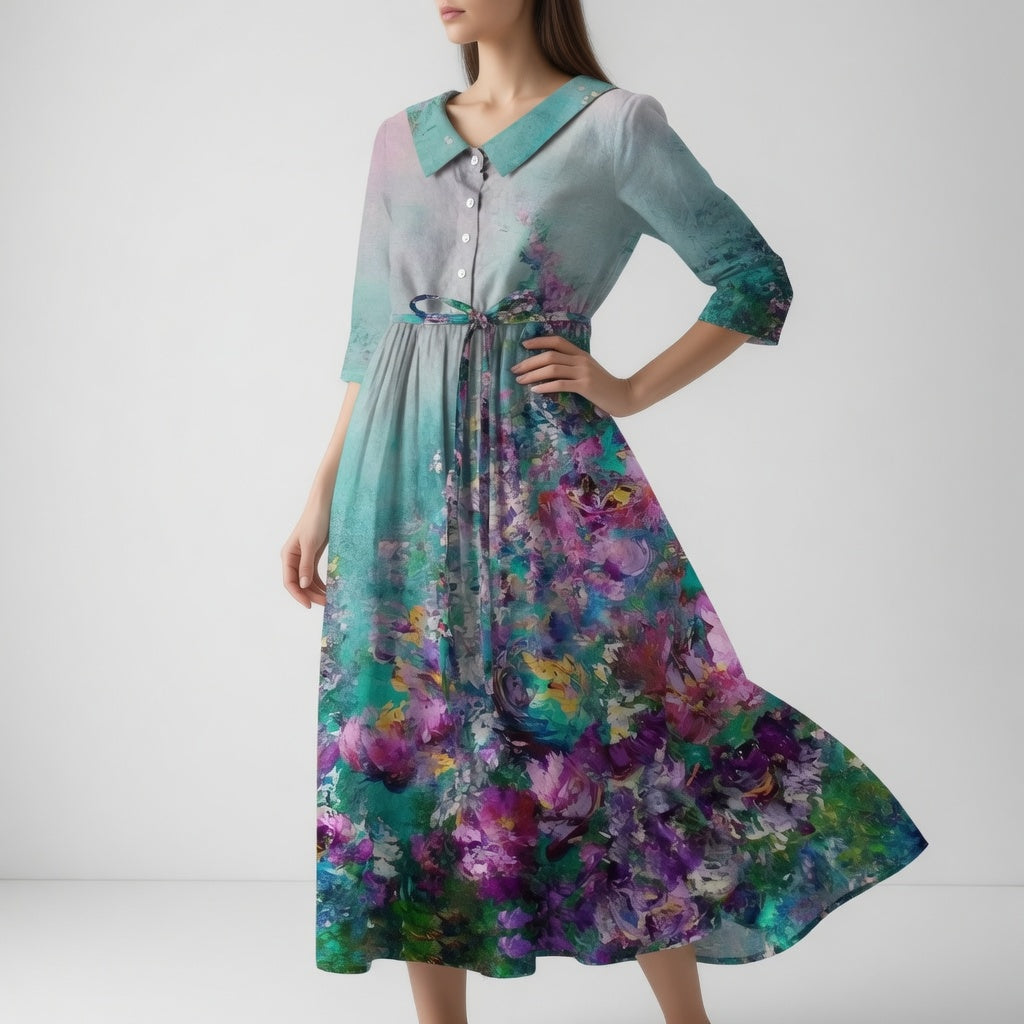 Tessa - Vintage kjole med blomster