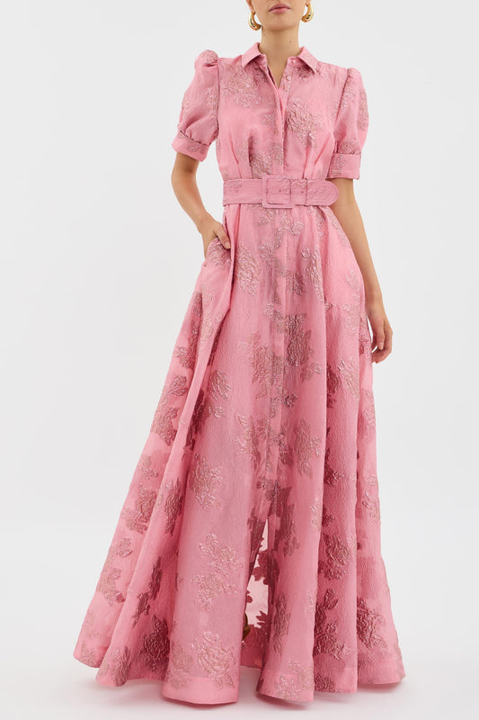 Lotte™ - Elegant blomstret kjole med taljeret pasform