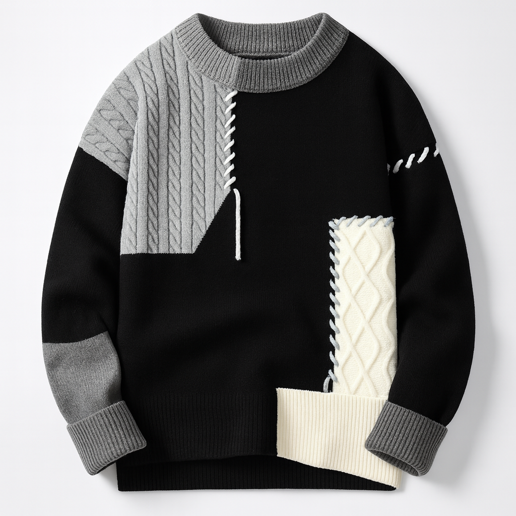 Artyn™ | Den moderne patchwork-striktrøje til en markant stil
