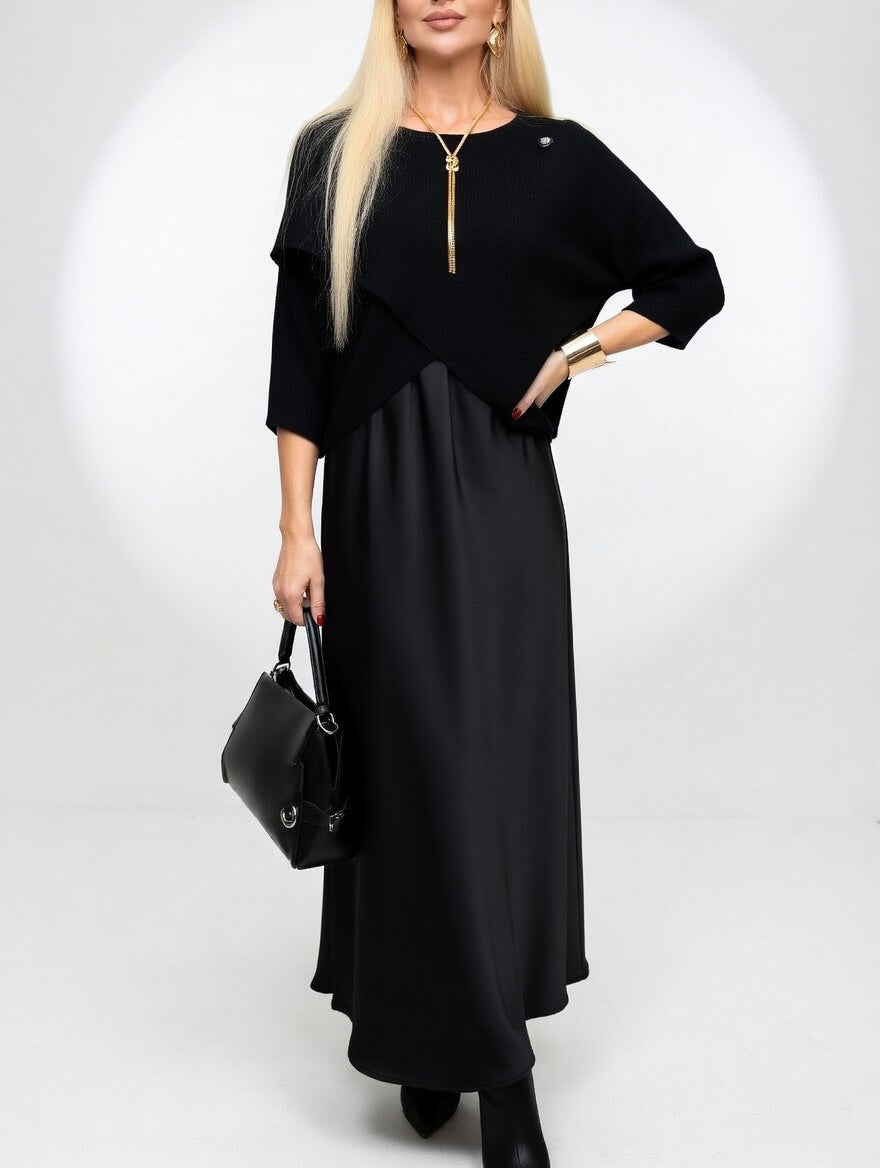 Soléanne™ — Elegant, flydende lang kjole i moderne stil