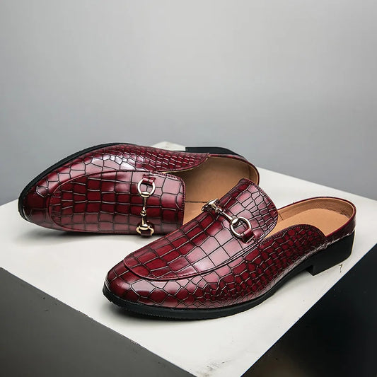 Marianna | Loafer-mules med krokodilleeffekt