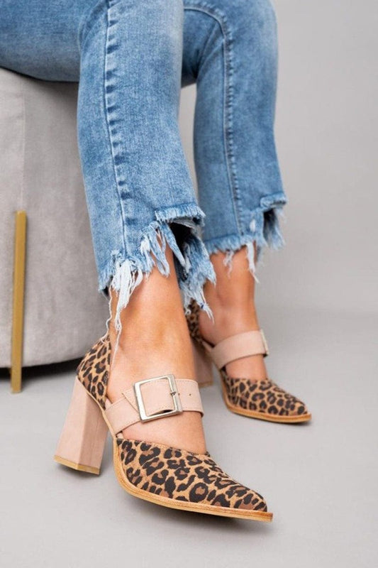 Ilana™ | Blokhæle med dristigt leopardprint