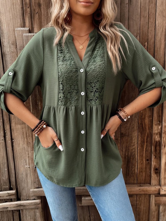 Lucienne™ — Elegant bomuldsbluse med naturlig charme