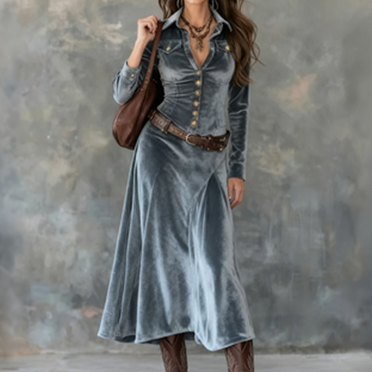 Madeleine™ — Elegant kjole med fløjlsblødt look
