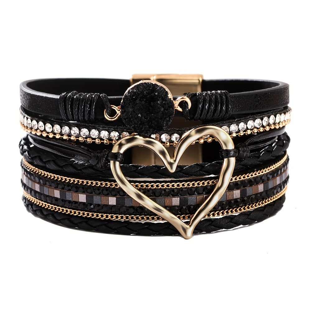 Boho-armbånd i Læder med Flere Lag