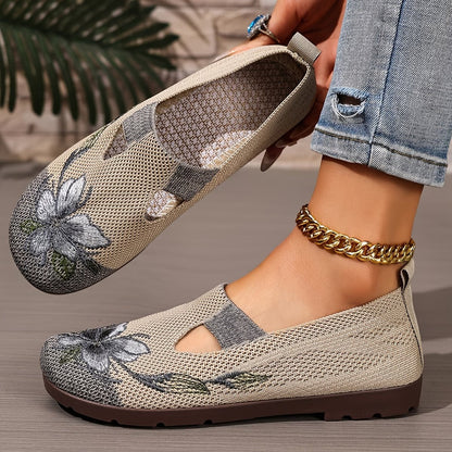 Rosalie™ — Elegante ergonomiske ballerinasko med blomstermotiv