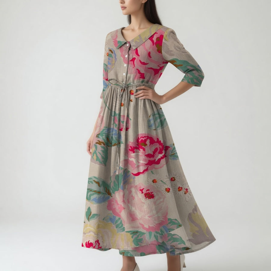 Anaëlle - Elegant blomstret kjole