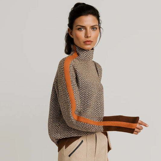 Clémence™ — Elegant pullover med struktureret krave