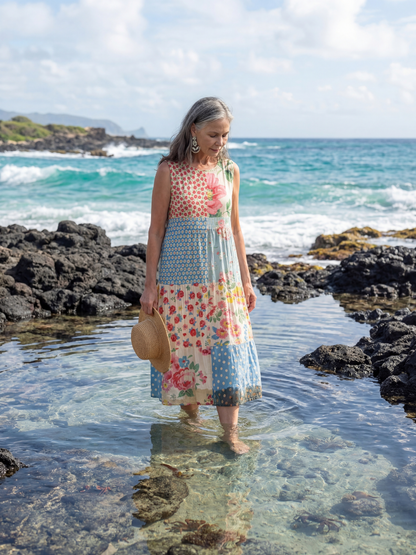 Kira - Afslappet blomstret midikjole