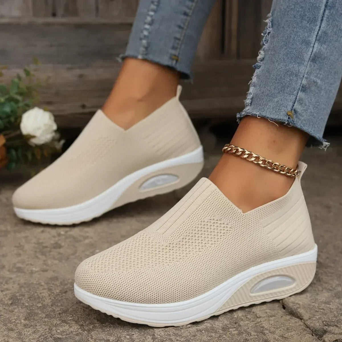 Laurence™ — Slip-on sneakers med kilesål til hverdagskomfort