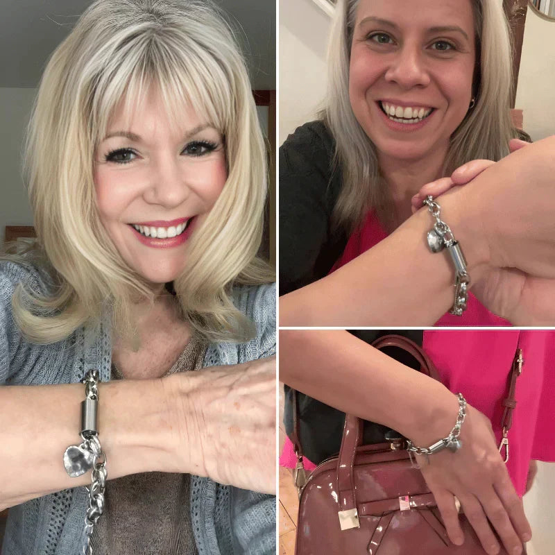 Chunky armbånd med guldhjerte