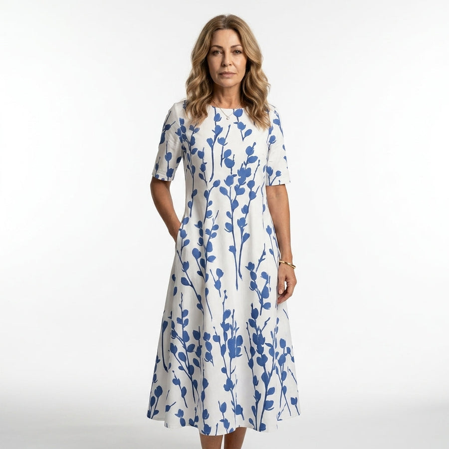 Miles - Afslappet blomstret midikjole