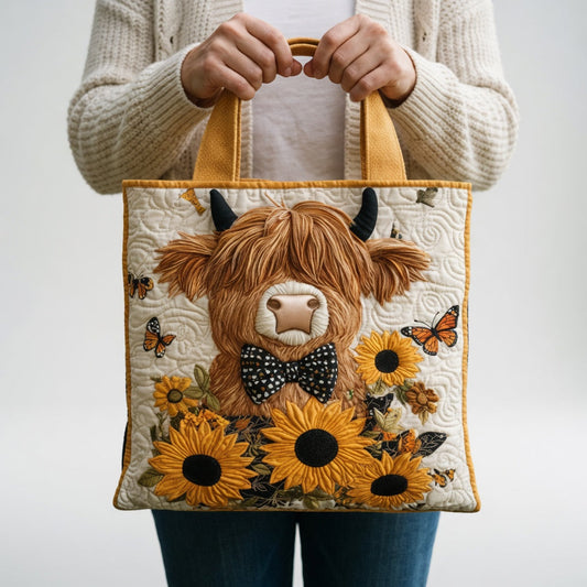 Artisan Tote Bag - Highland-ko med solsikker