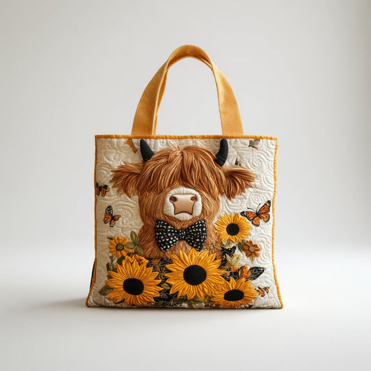Artisan Tote Bag - Highland-ko med solsikker