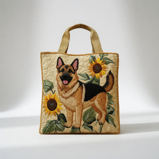 Tote Bag Artisan - Blomstret Schæferhund