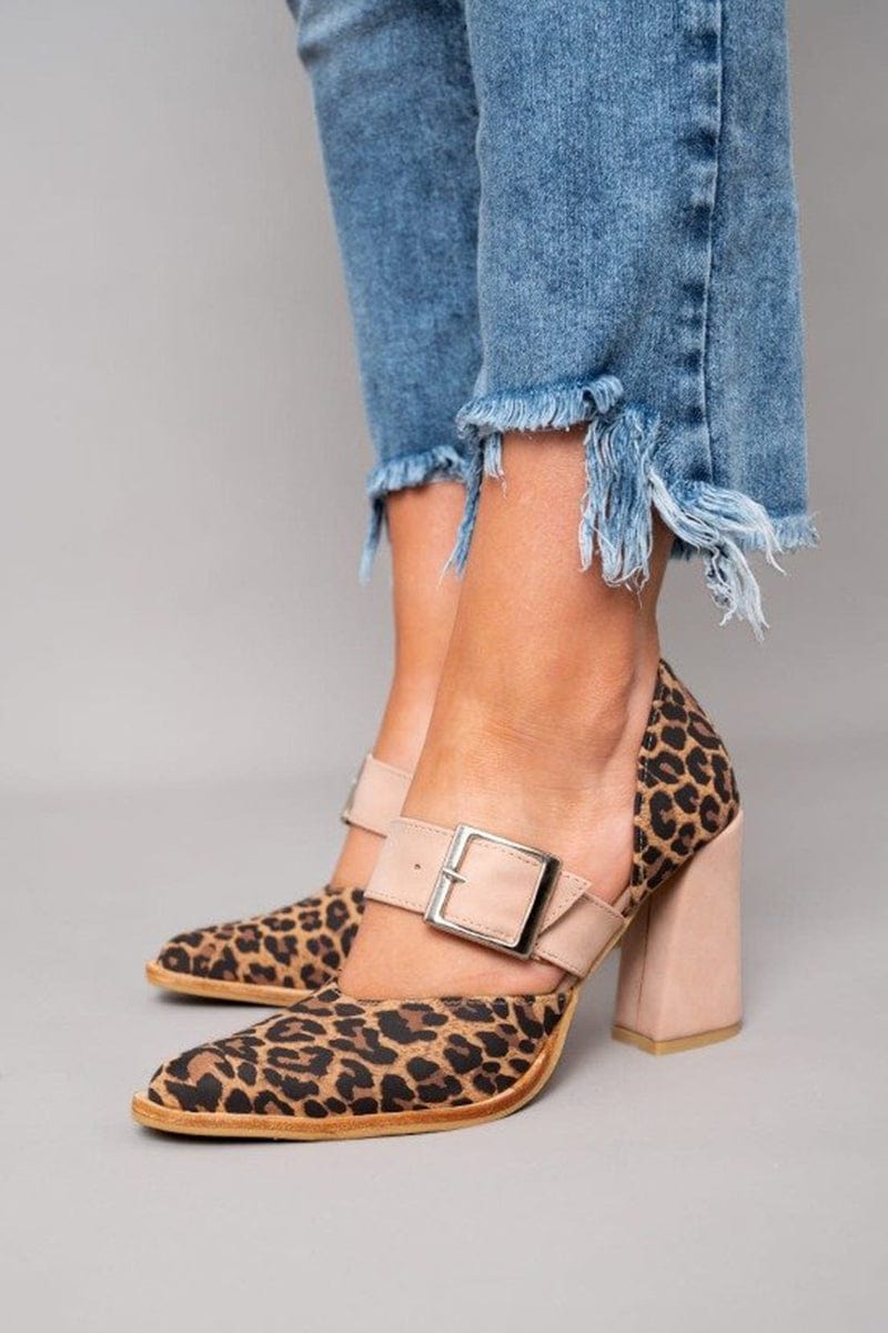 Ilana™ | Blokhæle med dristigt leopardprint