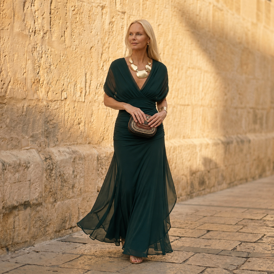 Sienna | Elegant grøn kjole