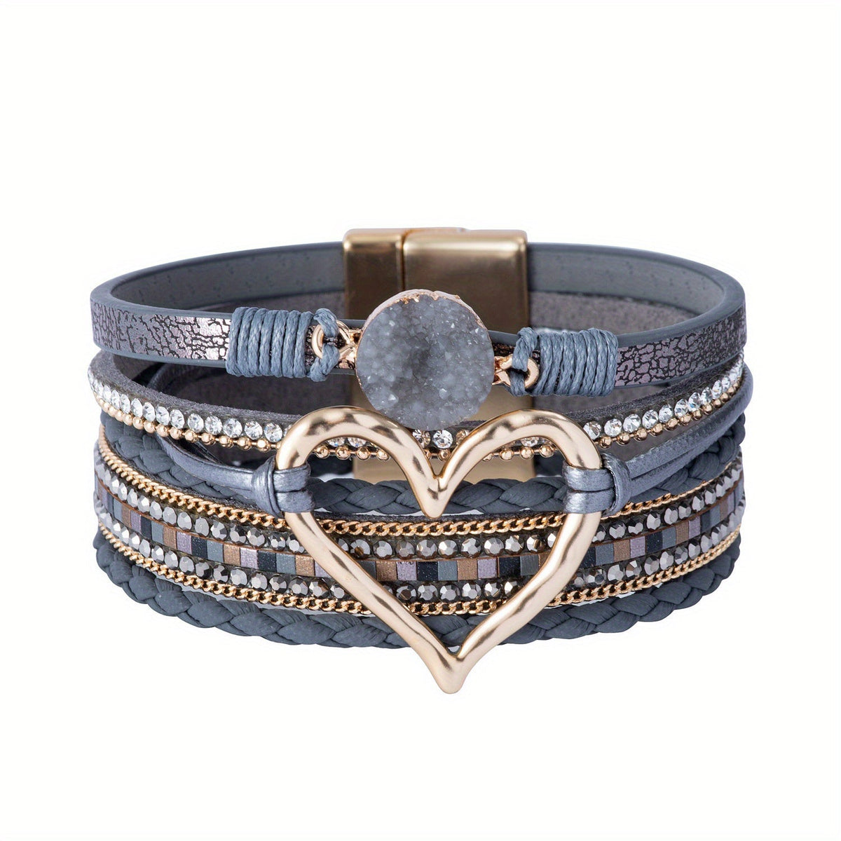 Boho-armbånd i Læder med Flere Lag