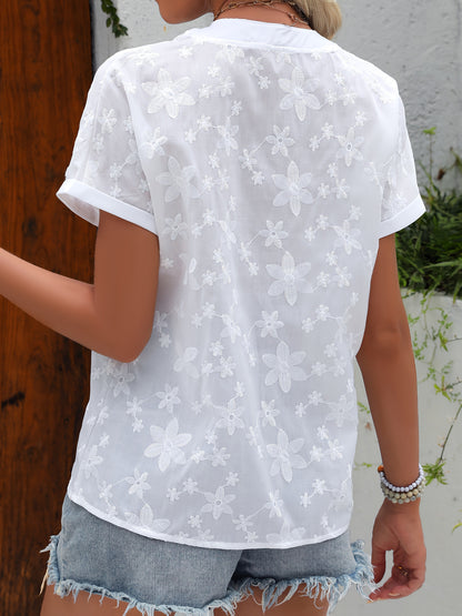 Fleur™ — Elegant sommerbluse med delikat mønster
