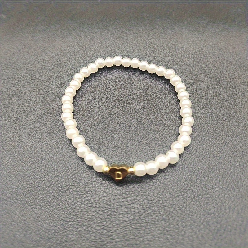 Elegant Armbånd med Initial i Hjerte (A–Z)