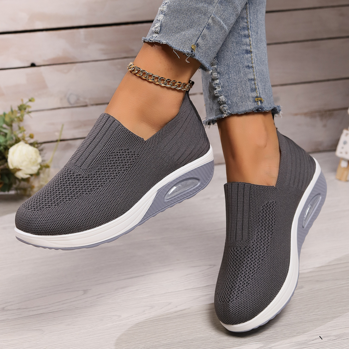 Laurence™ — Slip-on sneakers med kilesål til hverdagskomfort