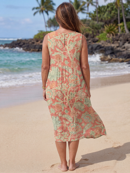 Maui - Botanisk midikjole