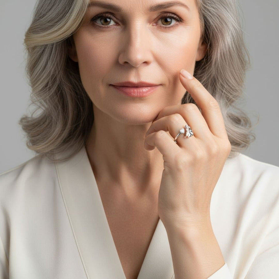 Anne™ – Ring med dyreikon (rosa)