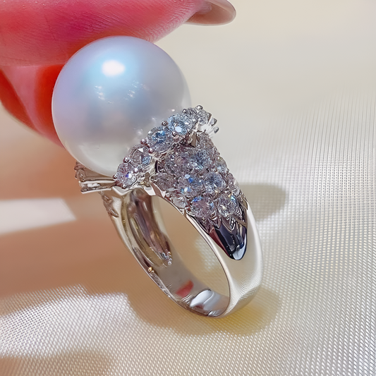 Hvid Perle Ring