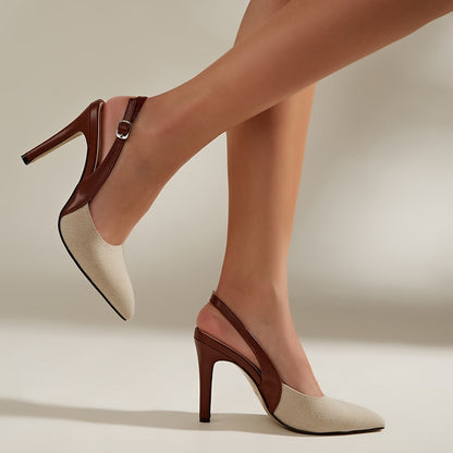 Amélie™ | Slingback-hæle i kontrastfarver