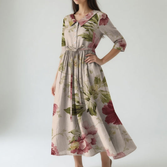 Baylee - Vintagekjole med blomster