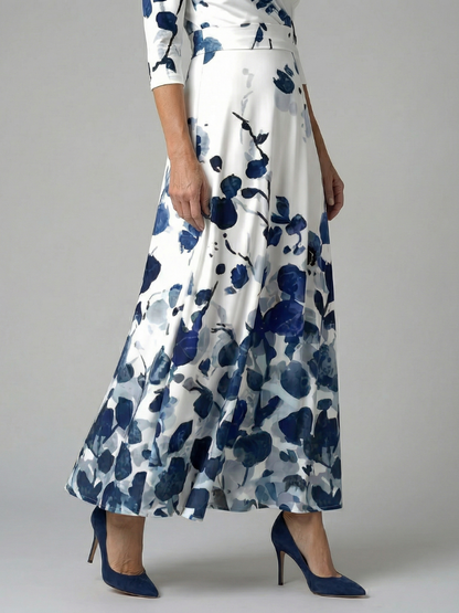 Celine | Midikjole i wrap-look med krave