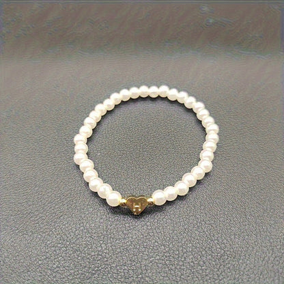 Elegant Armbånd med Initial i Hjerte (A–Z)