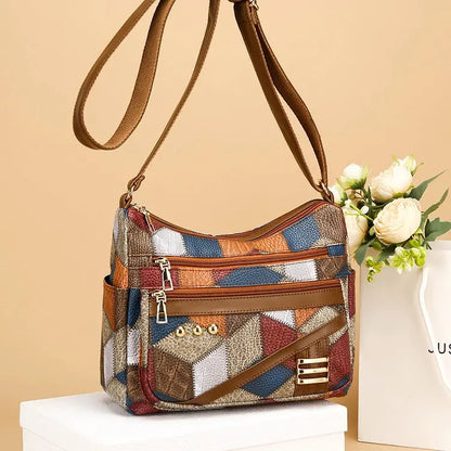 Éléonore™ — Elegant og tidløs patchwork-skuldertaske