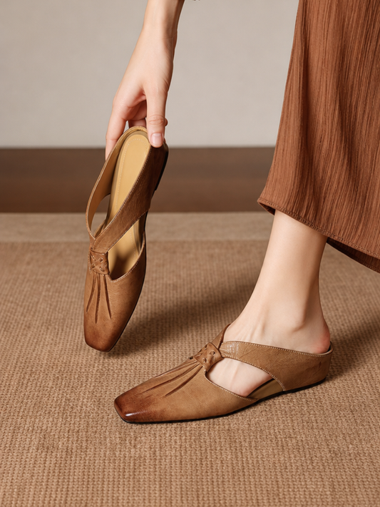 Anja | Mules med sløjfe og lukket tå