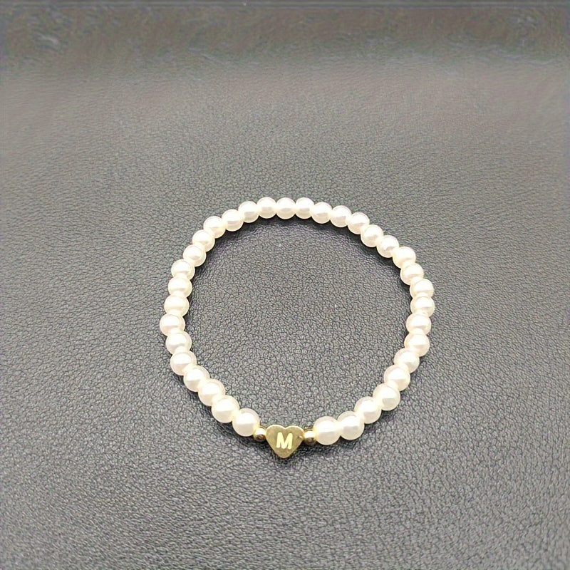 Elegant Armbånd med Initial i Hjerte (A–Z)