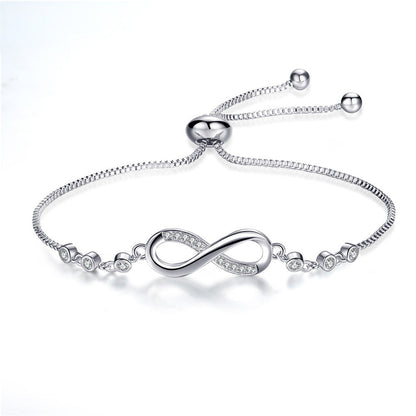 Elegant Justerbart Armbånd i Rosaguld med Uendelighedstegn