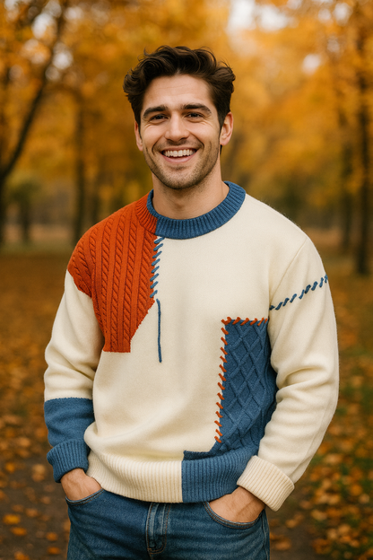 Artyn™ | Den moderne patchwork-striktrøje til en markant stil