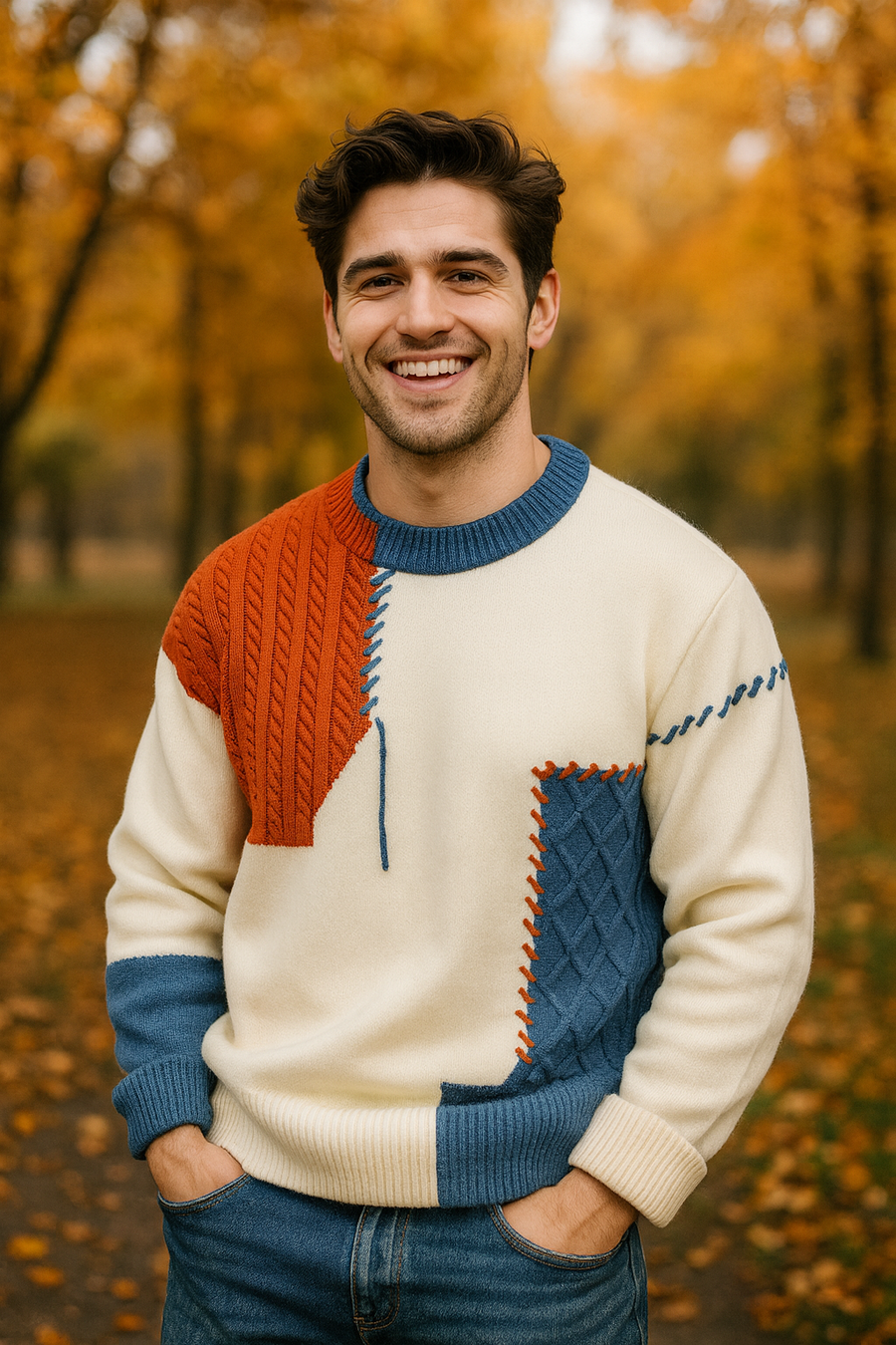 Artyn™ | Den moderne patchwork-striktrøje til en markant stil