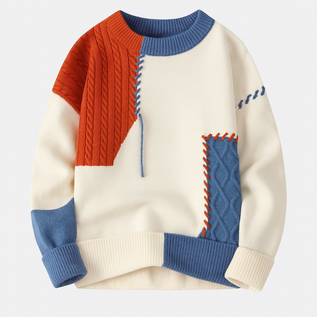Artyn™ | Den moderne patchwork-striktrøje til en markant stil