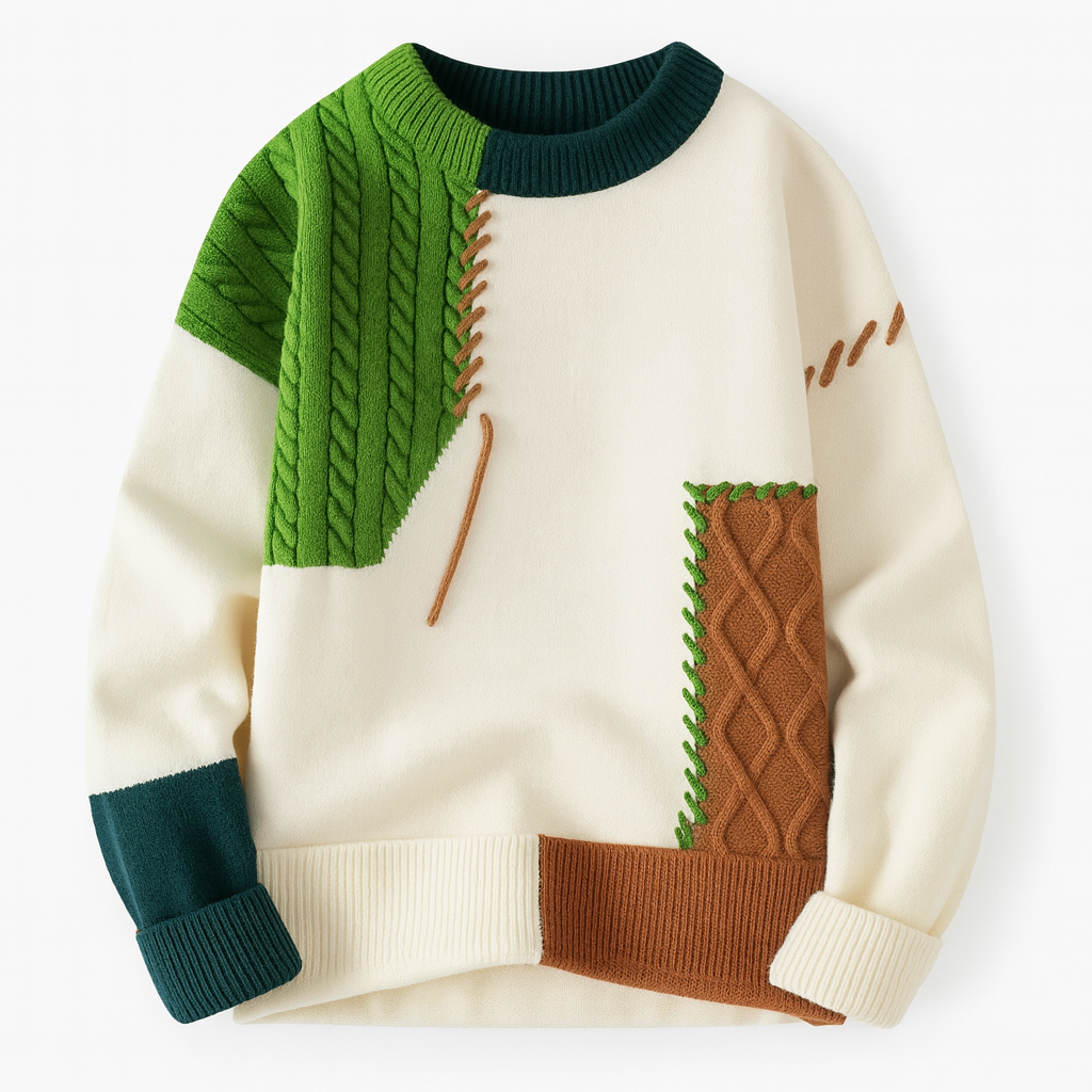 Artyn™ | Den moderne patchwork-striktrøje til en markant stil