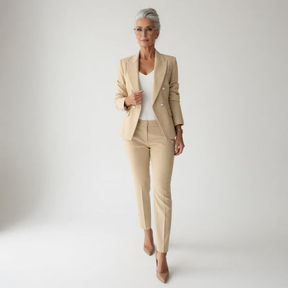 Odette™ — Elegant buksedragt med flydende fald