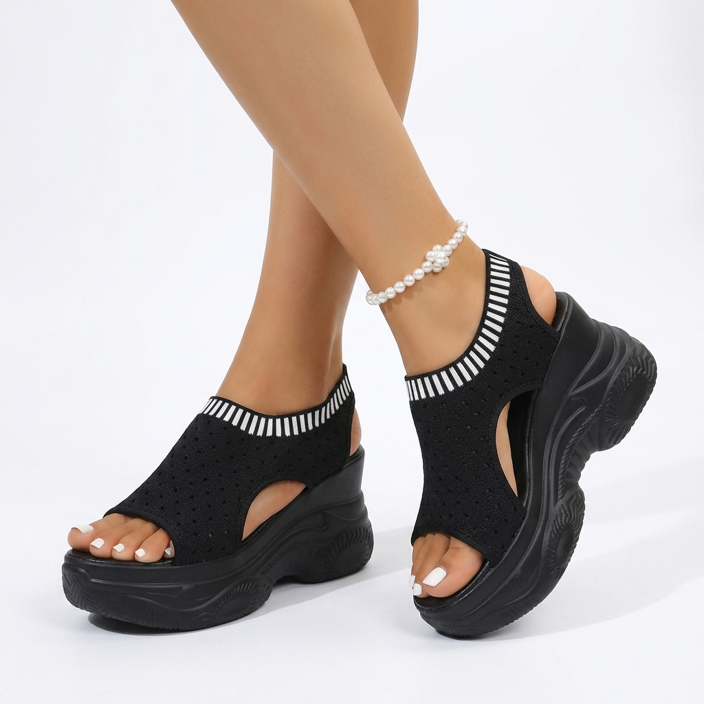 Roxelane™ — Plateausandal med strass, dristig urban chic