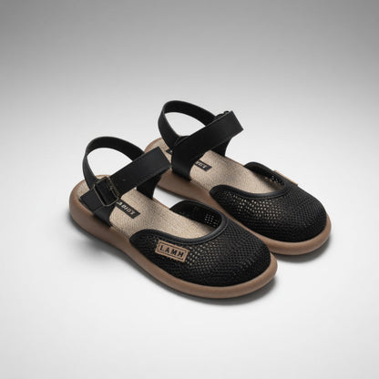 Mirabeau™ – Flad sandal med spænde, retro og naturlig elegance