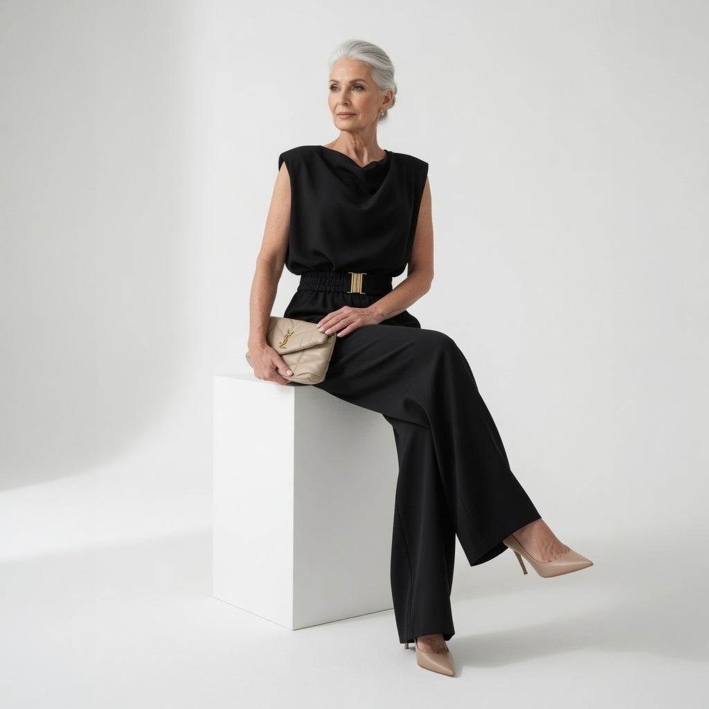 Thaïsie™ — Jumpsuit med firevejsstretch og flydende elegance