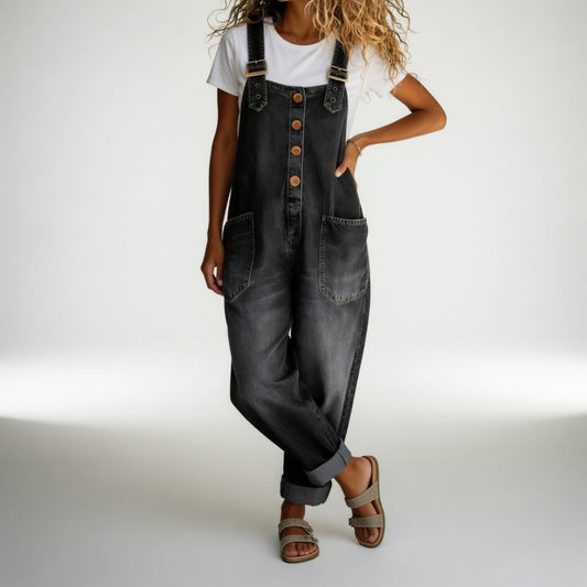 Bertille™ – Denimsalopette med sommerlig bohemestil