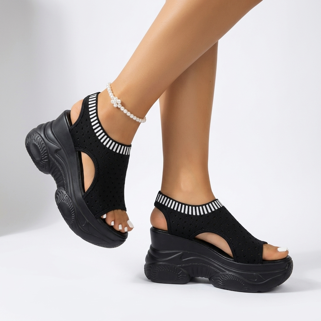 Roxelane™ — Plateausandal med strass, dristig urban chic