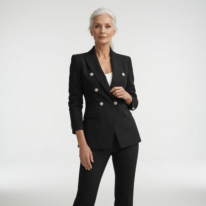 Odette™ — Elegant buksedragt med flydende fald