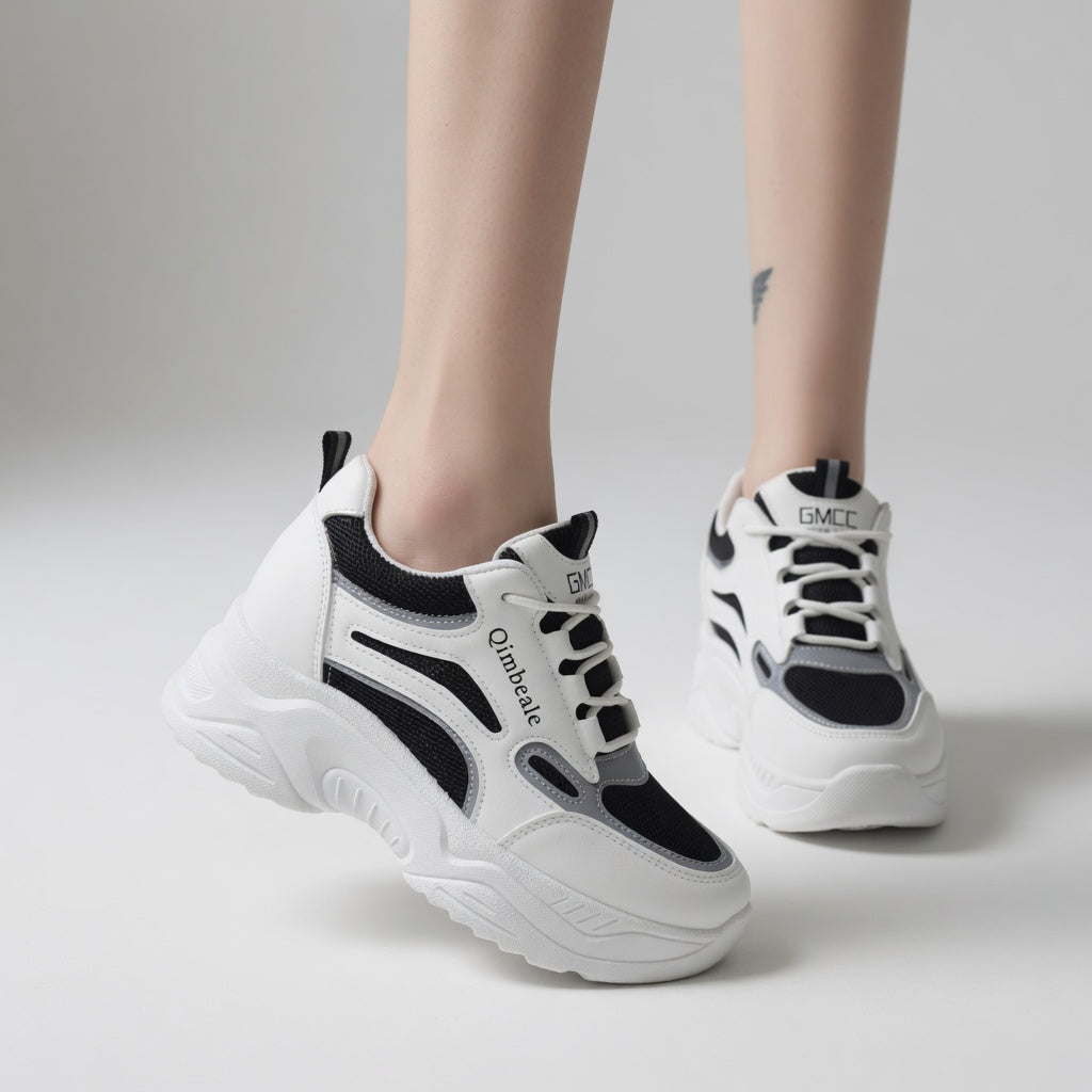 Blanchette™ — Hvid chunky sneaker i feminin urban stil
